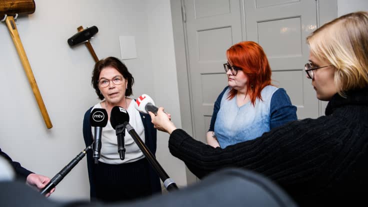 Silja Paavola ja Millariikka Rytkönen kertoivat Tehyn ja Superin hylkäävän sovintoesityksen 11. toukokuuta.