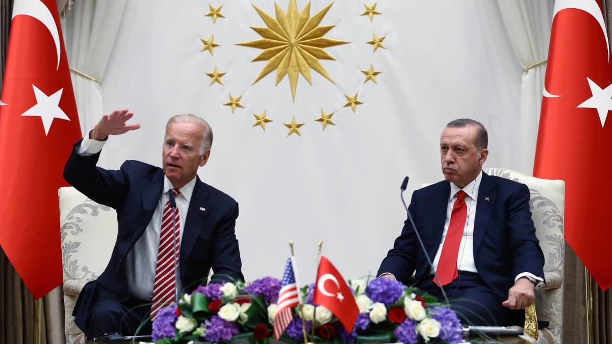 Varapresidentti Joe Biden ja Turkin presidentti Recep Tayyip Erdogan Ankarassa elokuussa 2016.