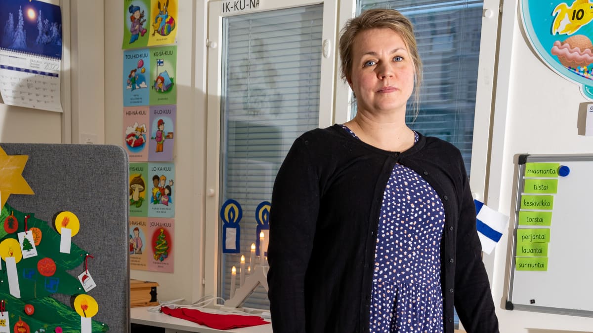 Opettaja Hanna-Leena Johansson.