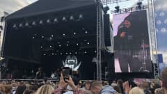 Yleisöä Jyväskylän Suomipop Festivaaleilla heinäkuussa 2019.