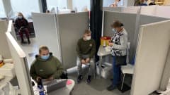 Opiskelijoita rokotetaan Tampereen ammattikorkeakoulun pop up -rokotuspisteessä 7.9.2021