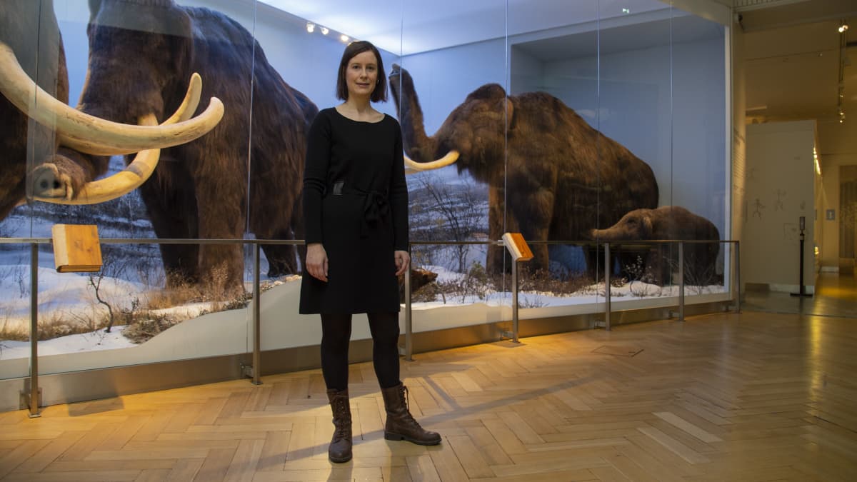 Kuvassa eläinmuseon intendentti Laura Arppe