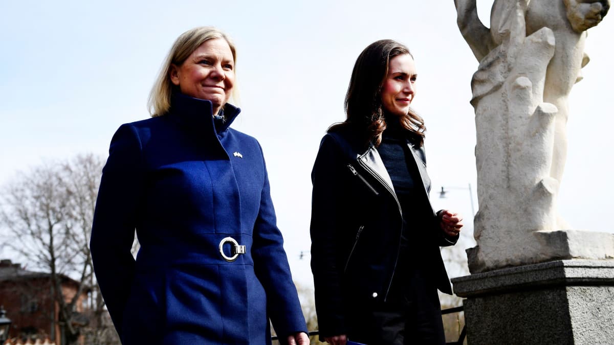 Ruotsin pääministeri Magdalena Andersson ja suomen pääministeri Sanna Marin.