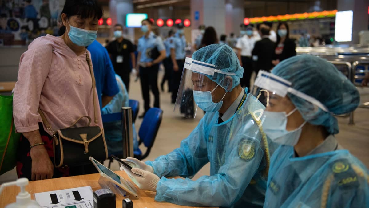 Kiinan erityishallintoalue Macaon rajalla Etelä-Kiinassa rekisteröitiin terveystietoja sisältäviä QR-koodeja 29. syyskuuta 2020.