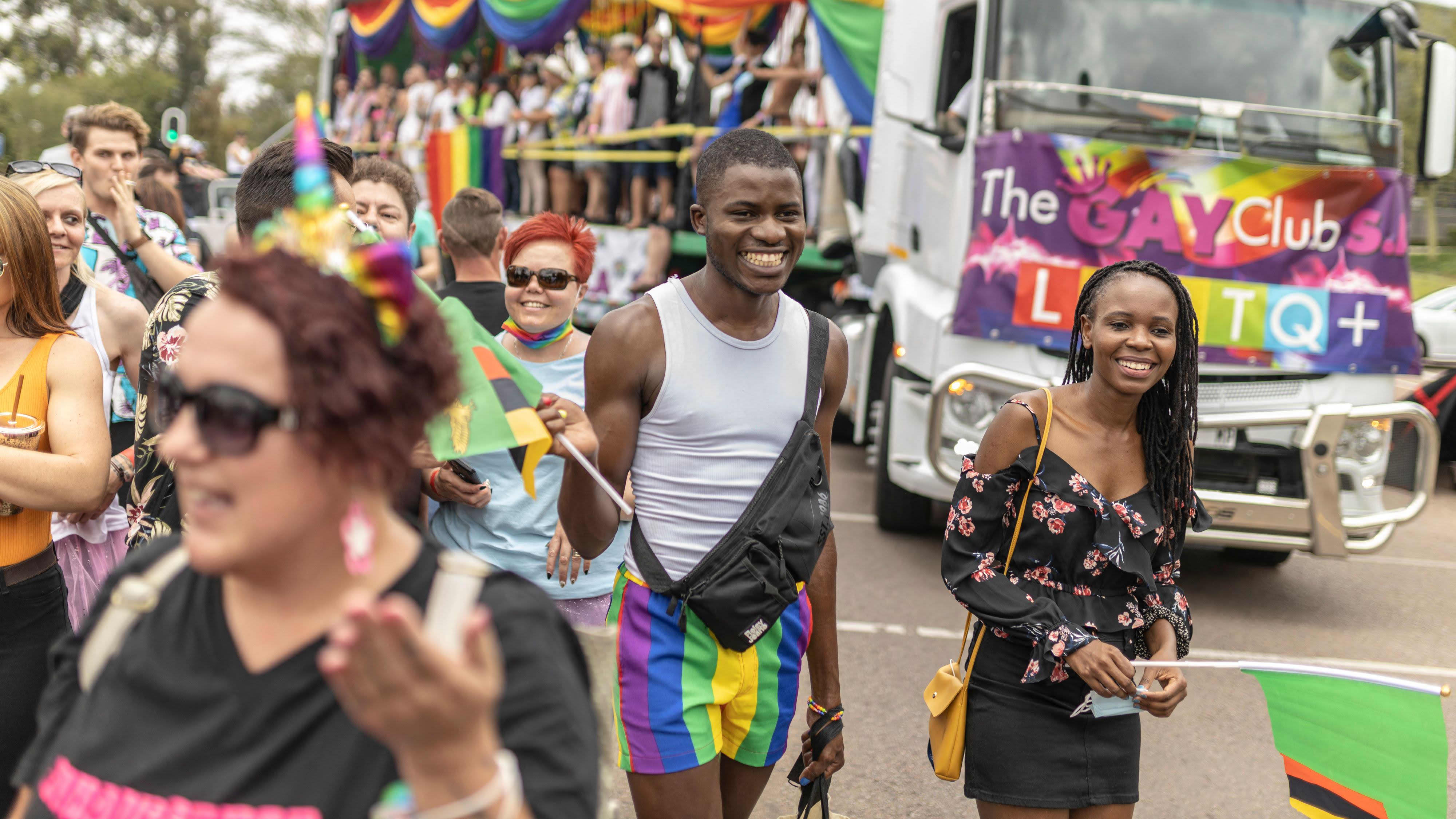 Seksuaalivähemmistöjen Pride-mielenosoitus Etelä-Afrikan Pretoriassa.