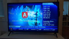 Kuvassa televisio, jossa on valittuna AlfaTV:n kanava