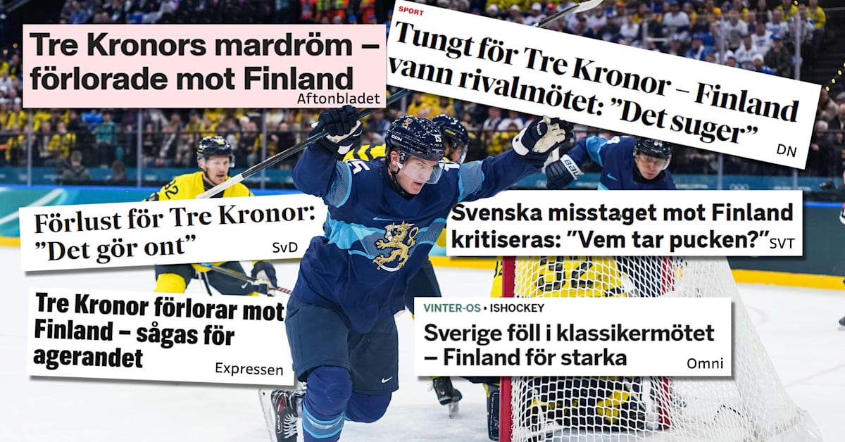 Sverige reagerar på Tre Kronors förlust mot Finland: ”Som en pungspark”