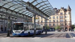 Nyssen bussi Tampereen Keskustorilla.