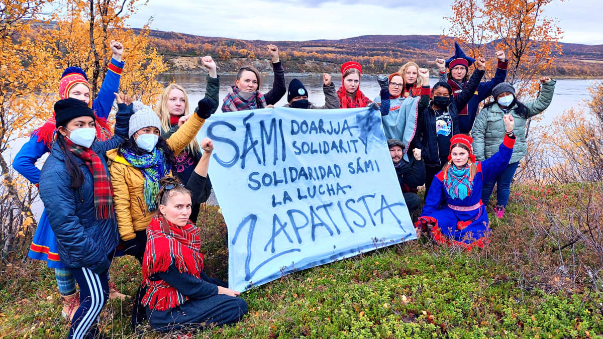 Zapatistien Journey for life -delegaatio vieraili Suomen Saamenmaalla syyskuussa 2021.
