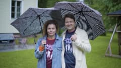 Minna Pensola ja Antti Tikkanen löysivät toisensa lopulta sateisena iltana, vaikka olivat työskennelleet ja opiskelleet yhdessä jo vuosia.