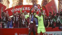 Leicester juhlii FA Cupin mestaruutta.