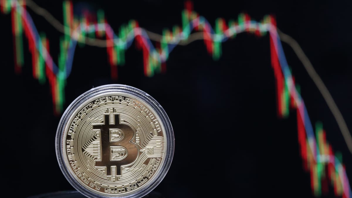 Mynt med Bitcoinmotiv