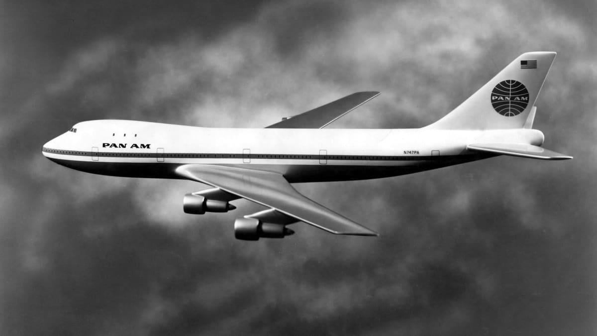 Pan Am -lentoyhtiön Boeing 747 -lentokone vuodelta 1970.