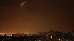 Gazan taivaalla välkehti lauantai-iltana.