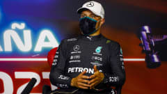 Valtteri Bottas kuvattuna Espanjan GP:n jälkeen tiedotustilaisuudessa