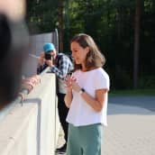 Pääministeri Sanna Marin vierailemassa Jynkän koululla Kuopiossa.