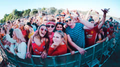 Yleisöä Gasellien Ruisrock-keikalta.