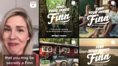 Kuvakaappaus Instagramin Find your inner finn -kampanjasta.