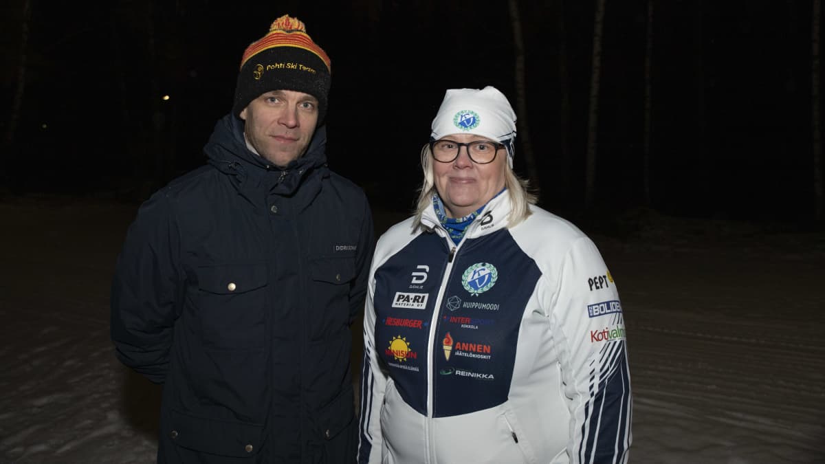  Kalle Lassila, aluejohtaja, Keski-Pohjanmaa liikunta Mirja Kiiskilä, hiihtokoulun ohjaaja, Kokkolan Veikot