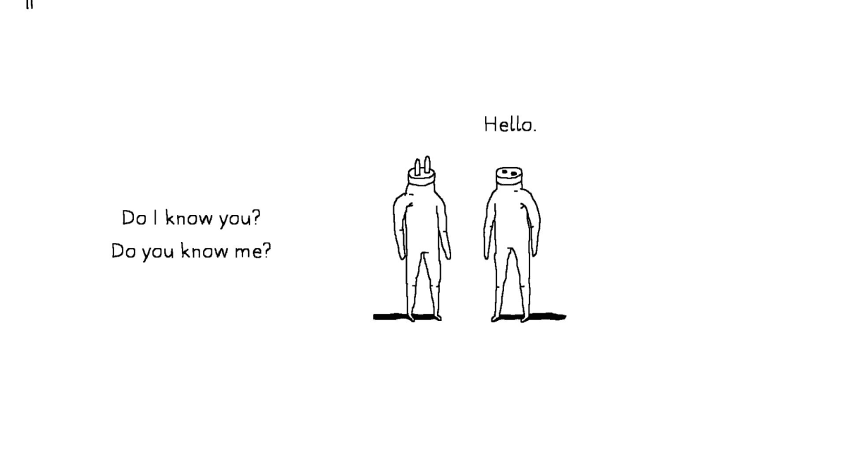 Digitaalinen kuva, jossa kaksi graafisesti esitettyä ihmistä. 