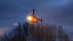 Helikopteri iltahämärässä