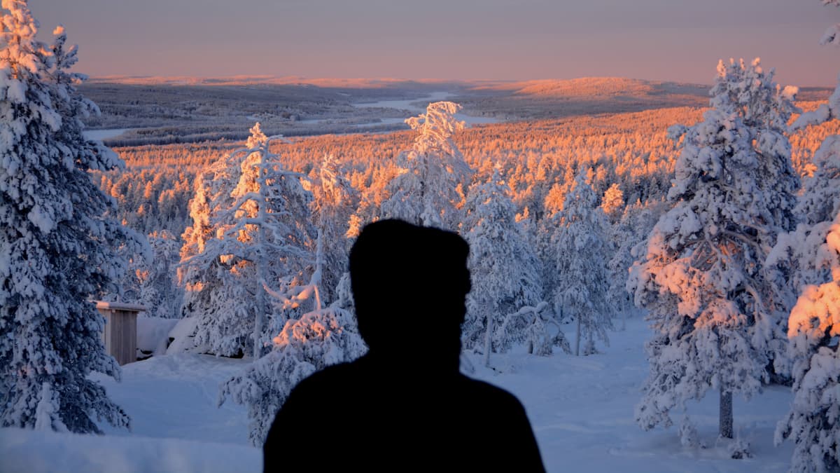 Kuvassa näkyy luminen maisema