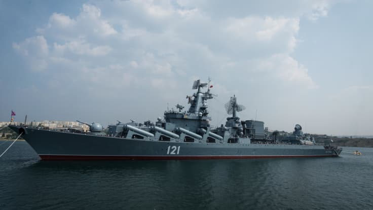 Venäjän lippulaiva Moskva.