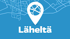 Placeholder-kuvituskuva, jossa on sininen kartta ja teksti: Läheltä.