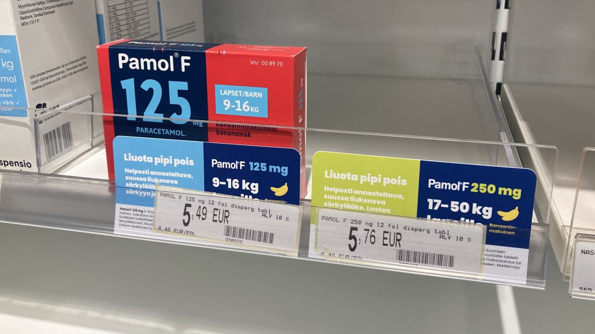 Myös 250 milligramman Pamol F -tabletit ovat loppu City-apteekissa Lappeenrannassa.