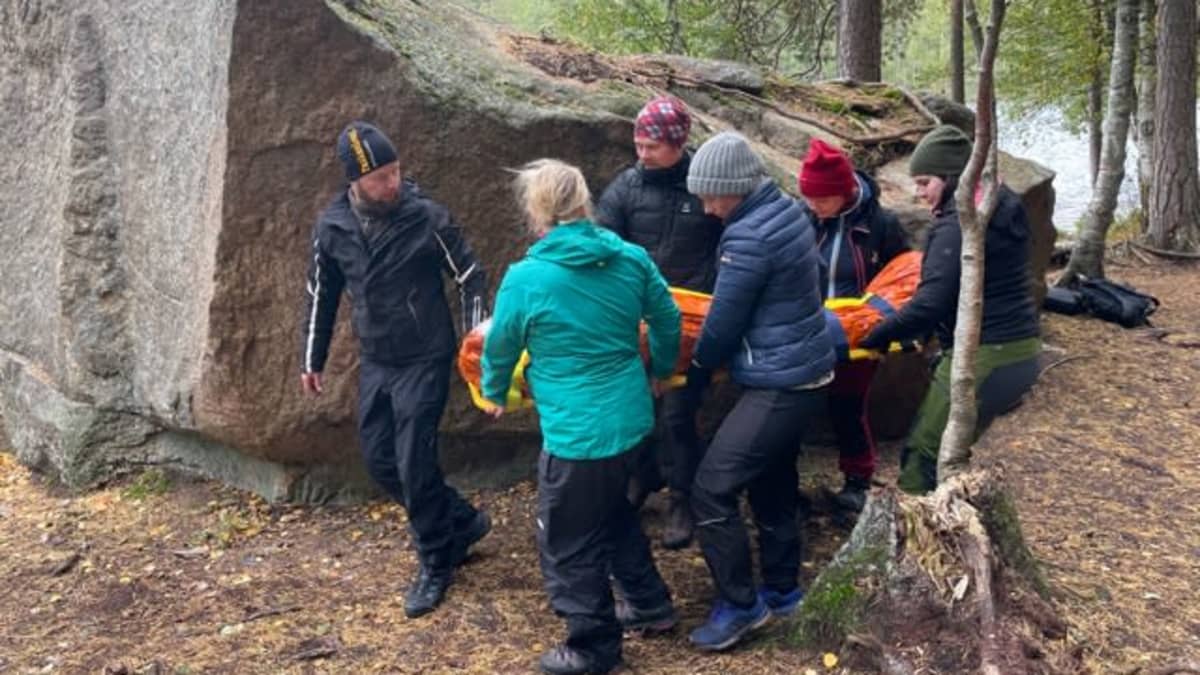 Pelastusharjoitus Repoveden kansallispuistossa