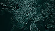A satellite image of Helsinki.