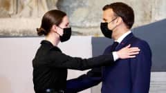 Sanna Marin ja Emmanuel Macron