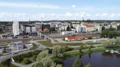 Ilmakuva Mikkelin kaupungista elokuussa 2021.