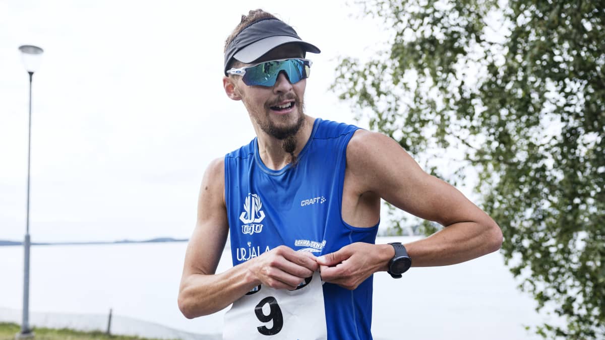 Aleksi Ojala sijoittui hopealle miesten 20 kilometrin kävelyssä Kalevan kisoissa Lahdessa 27. heinäkuuta 2023.