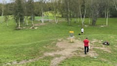 Tampereen Ruotulan frisbeegolf -kenttä.