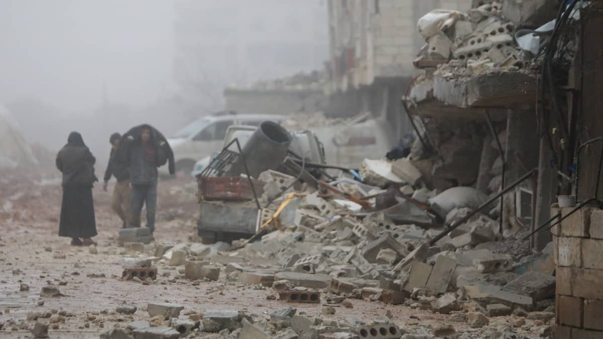 Aleppo efter jordskalvet 6.2.2023.