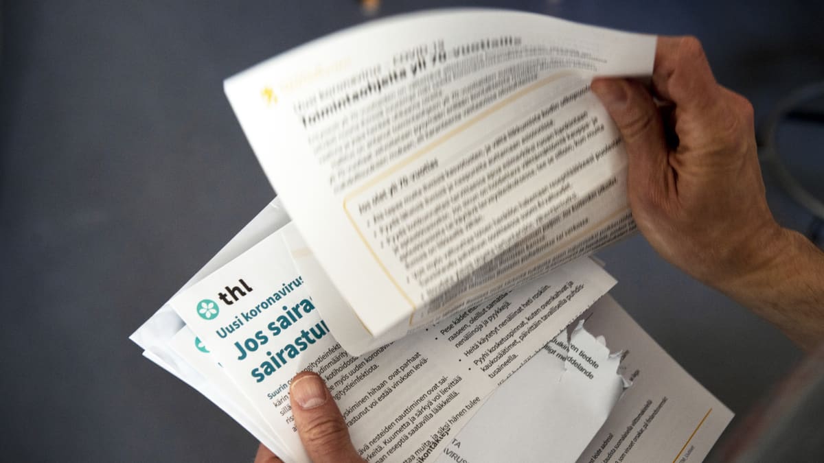 THL:n koteihin lähettämä koronavirukseen liittyvä ohjekirje.
