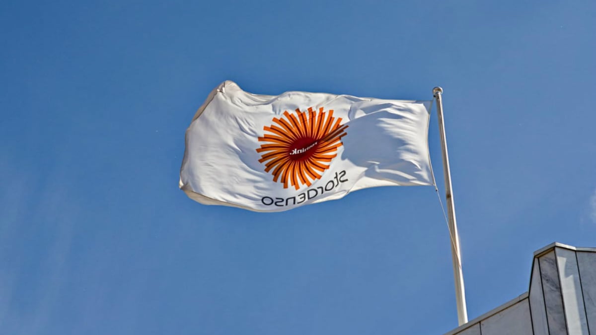 Stora Enso-flagga.