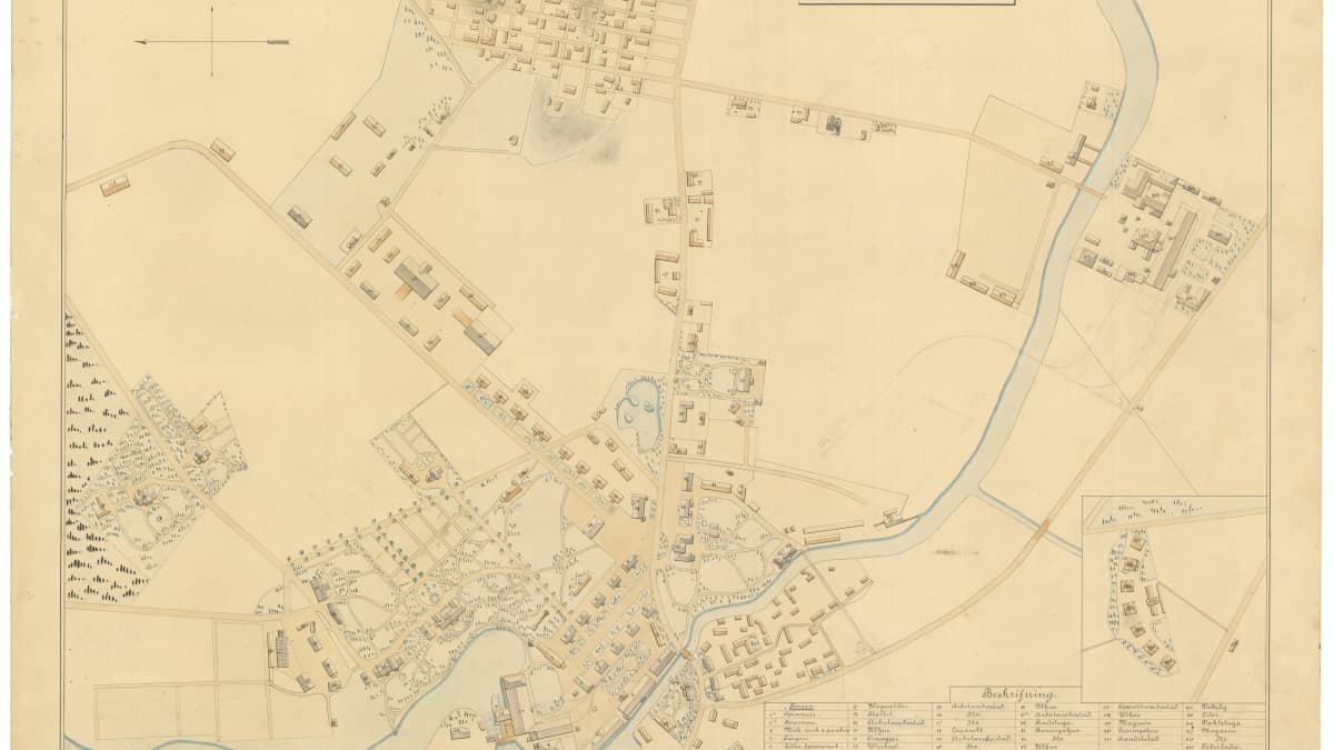 Kartta Forssasta 1890-luvulla.