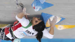 Elnaz Rekabi kiipesi ilman hijabia Etelä-Koreassa kilpailussa.