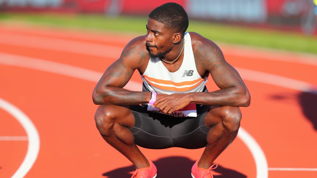 Trayvon Bromell voitti Timanttiliigan osakilpailun Englannissa kesällä 2021.