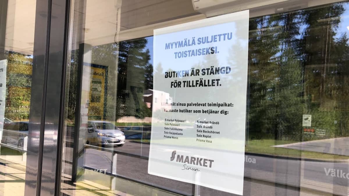 Vaasassa Gerbyn S-market kiinni korona-altistuksen vuoksi – myymälä  pyritään avaamaan perjantaina | Yle Uutiset