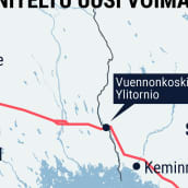 Uusi sähkönsiirtolinja kulkisi Pohjois-Pohjanmaalta Keminmaan, Tornion ja Ylitornion kautta Pohjois-Ruotsiin.