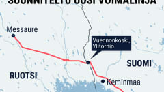 Uusi sähkönsiirtolinja kulkisi Pohjois-Pohjanmaalta Keminmaan, Tornion ja Ylitornion kautta Pohjois-Ruotsiin.