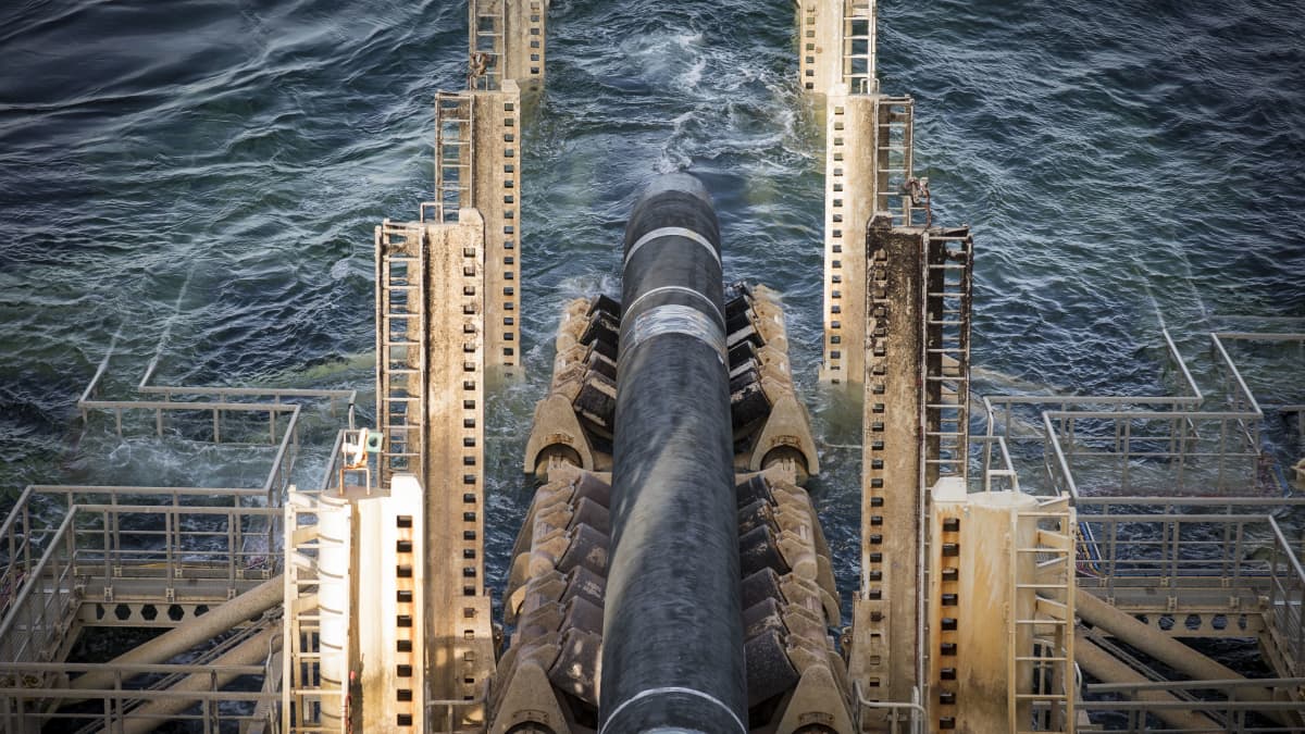Nord Stream kaasuputkea rakennetaan.