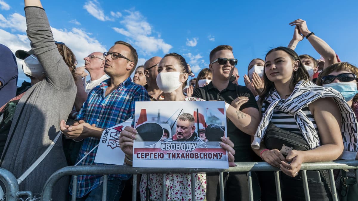 Mielenosoitus Minskissä 30. heinäkuuta 2020.