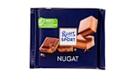 En chokladkaka av märket Ritter sport med smak av nougat. 