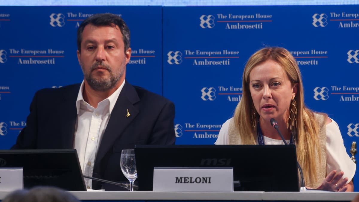 Matteo Salvini ja Giorgia Meloni.