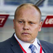 Mixu Paatelainen fotograferad under en landskamp.