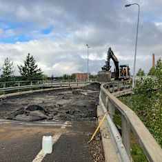 A bridge under repairs.